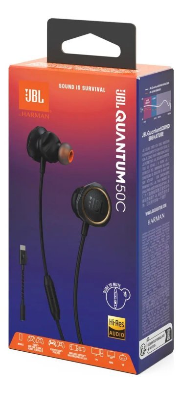 Fone Gamer JBL Quantum 50C com Fio – Preto