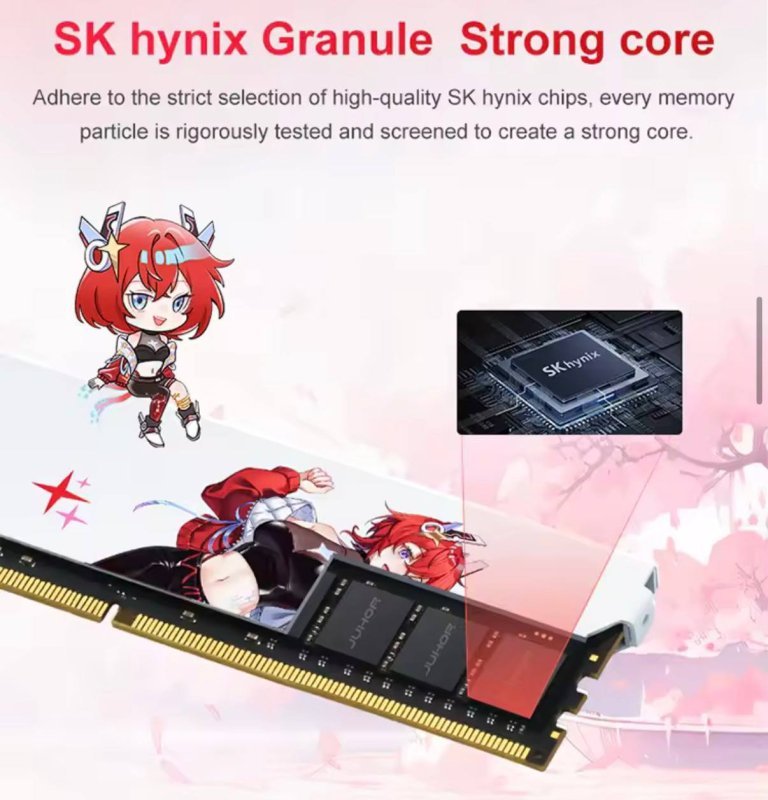memoria desktop juhor ddr4 8gb 3200mhz cl16