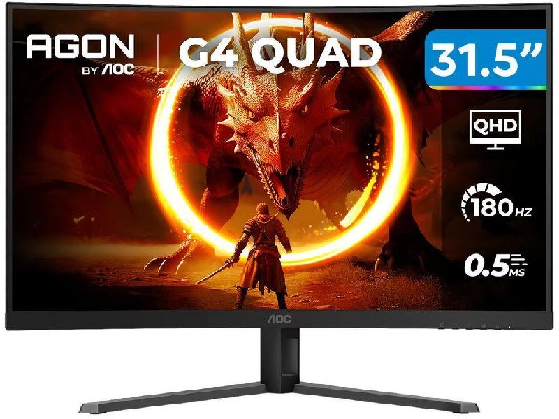 Monitor Gamer AOC 32” QHD 180Hz 0,5ms