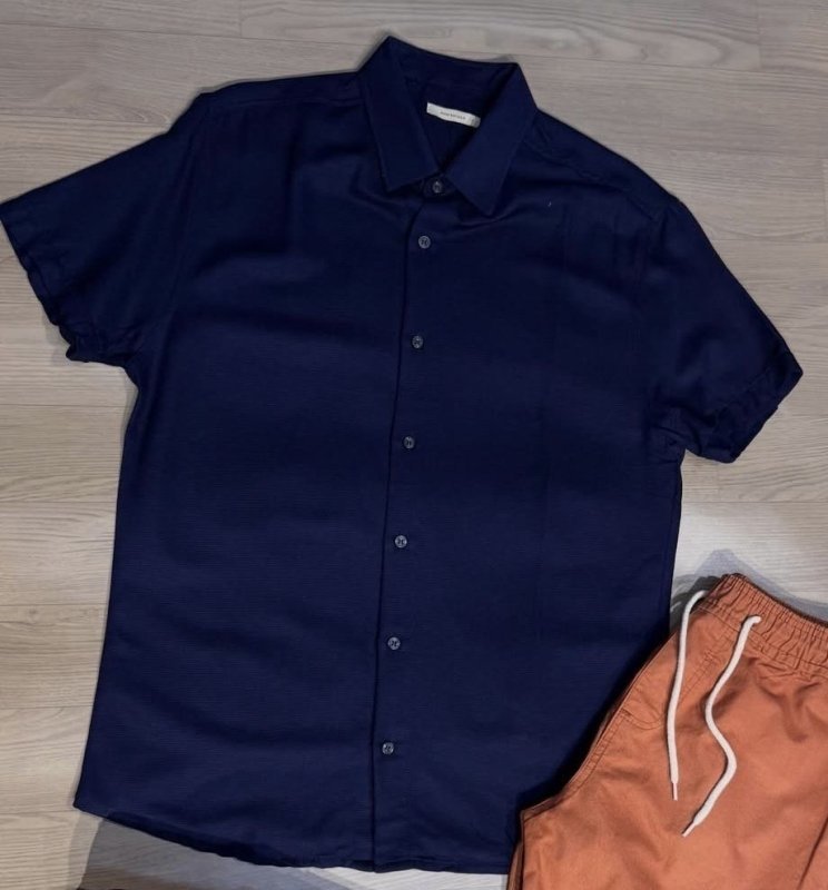 Camisa Social Masculina Gola Italiana Confortável