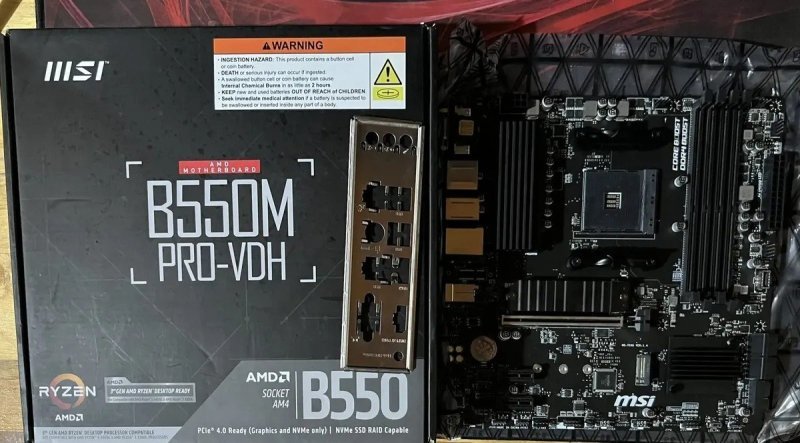Placa-mãe MSI B550m Pro-VDH Am4 HDMI VGA Dport