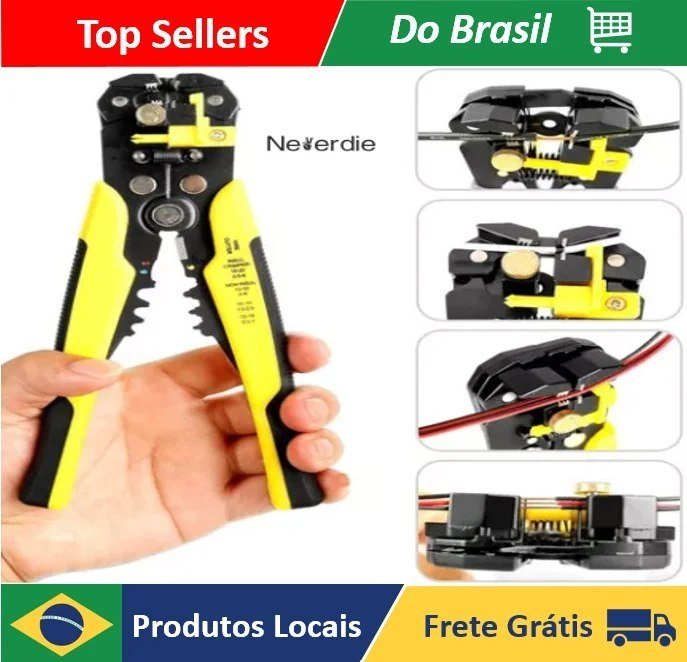 Alicate Automático Decapador Crimpador Alicate de Eletricista Descascador Fios Decapador Fio Automático 5 Em 1
