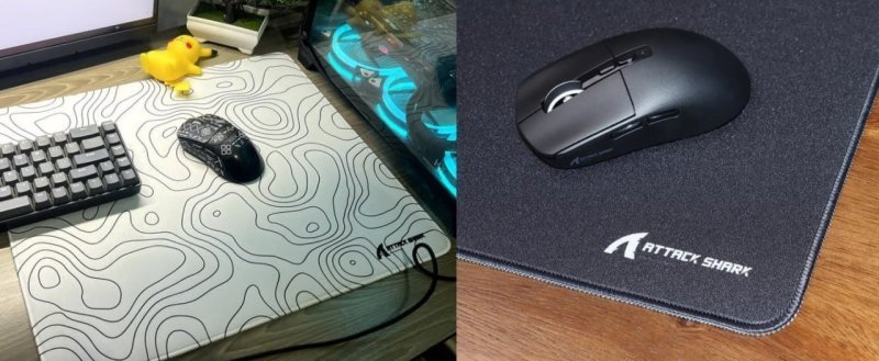 Mousepad Attack Shark Cm02, base de borracha antiderrapante 450x400x4mm