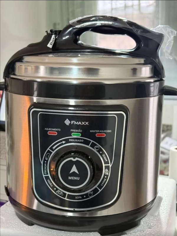 Panela De Pressão Elétrica Fmaxx Chef 4 Litros 800w Prateado 60hz 220v