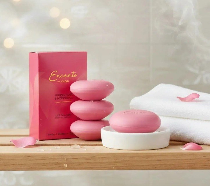 Sabonete Em Barra Pink Bouquet 4x80g Avon + Frete Grátis
