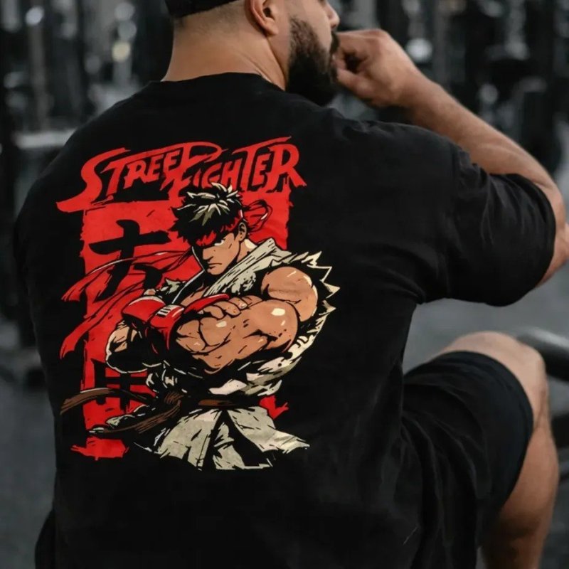 Camiseta Oversized Street Fighter Ryu T-shirt 100% Algodão + Frete Grátis