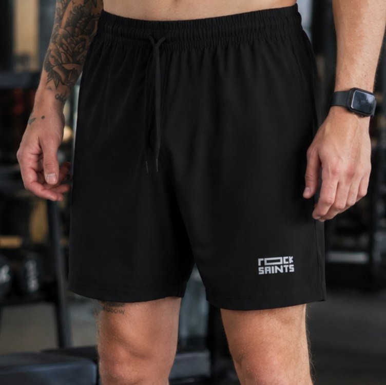 Bermuda Elastic Academia Masculina Rock Saints