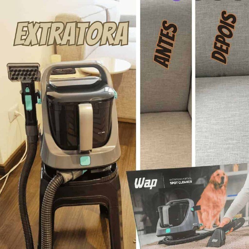 Extratora e Higienizadora Portátil WAP Spot Cleaner W2 1600W - Pulveriza, Esfrega e Extrai