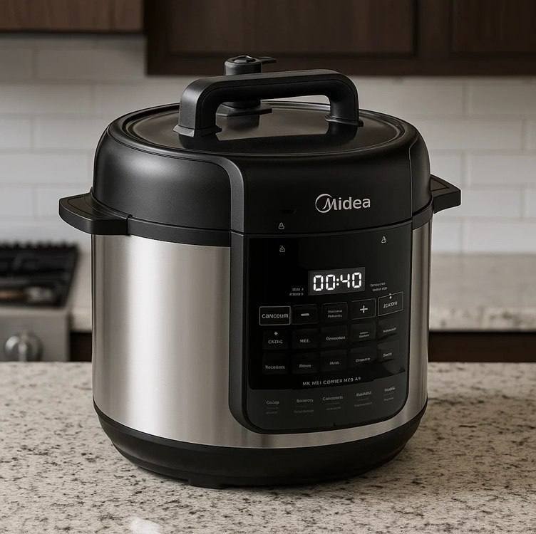 Panela De Pressão Elétrica 5l Nutripro Inox Midea Cor Cinza + Frete Grátis