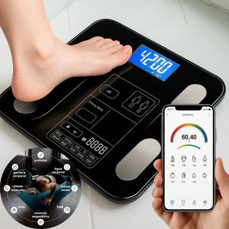 Balança Digital Bioimpedancia Bluetooth Corporal 180kg Cities To Go
