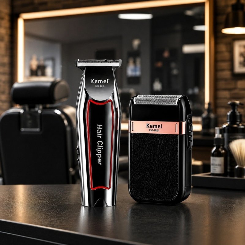 Kit Maquina Acabam. Corte Cabelo Barba Kemei-032 Shaver-2024 + Frete Grátis