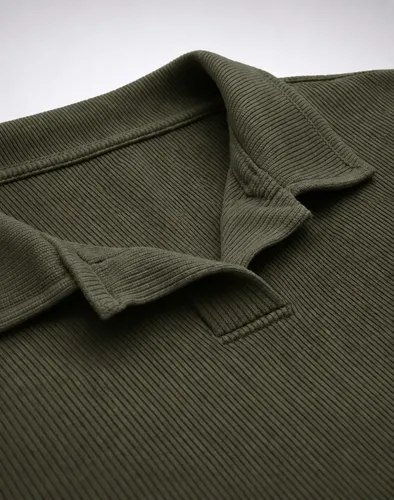Camisa Camiseta Polo Masculina Texturizada Sem Botão