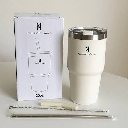 Copo Térmica 600ml Inox Anti-vazamento Romantic Crown