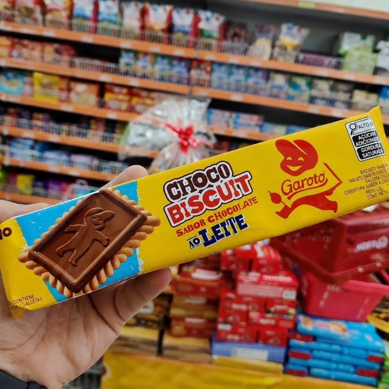 Biscoito com Chocolate Chocobiscuit GAROTO ao Leite 78g