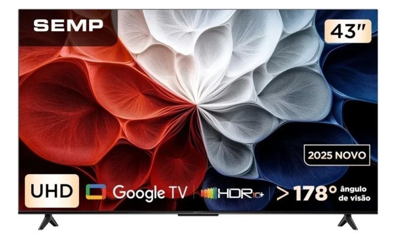 Smart TV Semp 43" LED HVA 4K S62 WiFi Bluetooth Google