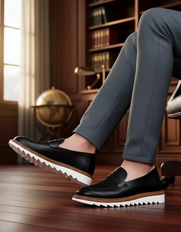 Sapato Mocassim Loafer Gugi Tratorado Conforto Premium Leve