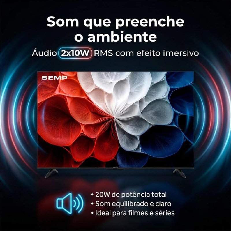 Smart TV Semp 43” 4K UHD Google TV