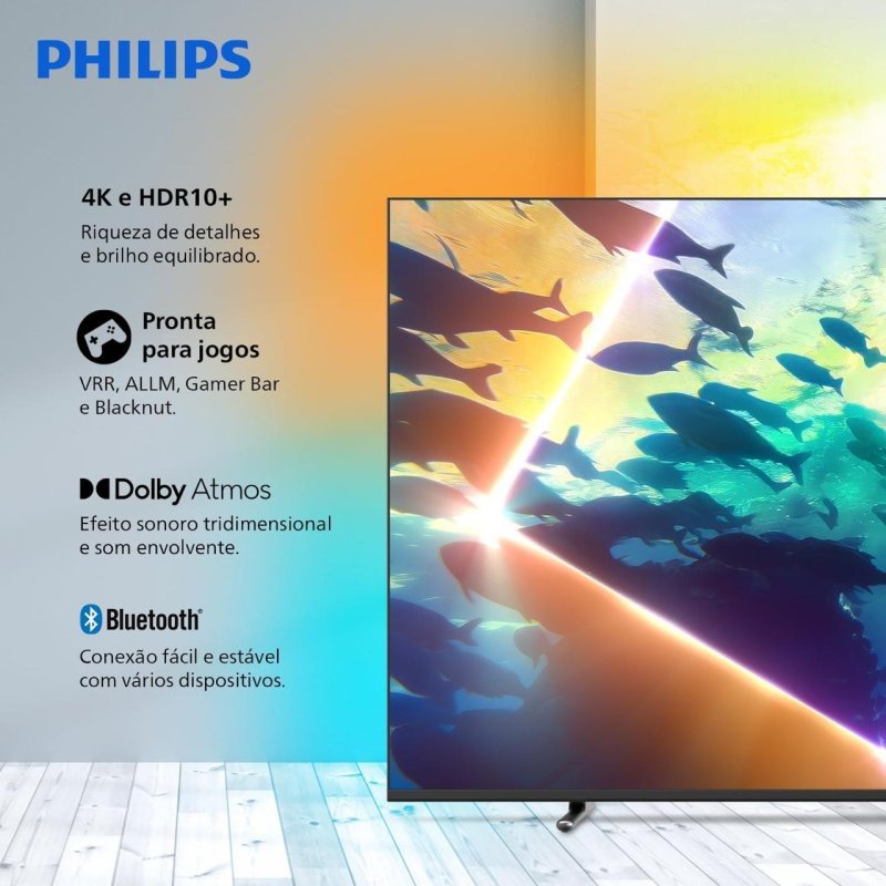 Smart TV Philips Ambilight 50” 4K 50PUG8100/78