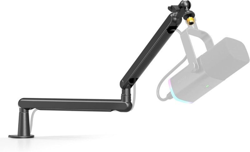FIFINE BM88 Suporte Braço Microfone Podcast Streaming - Montagem Mesa - Preto