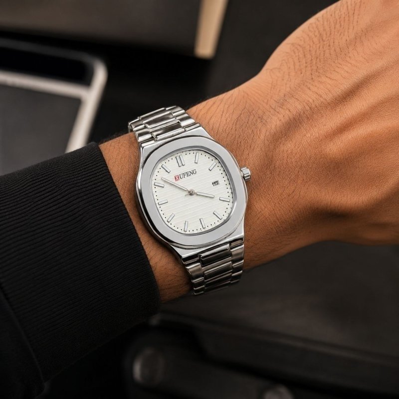 Relógio De Pulso Masculino Old Money Minimalista Premium Prata