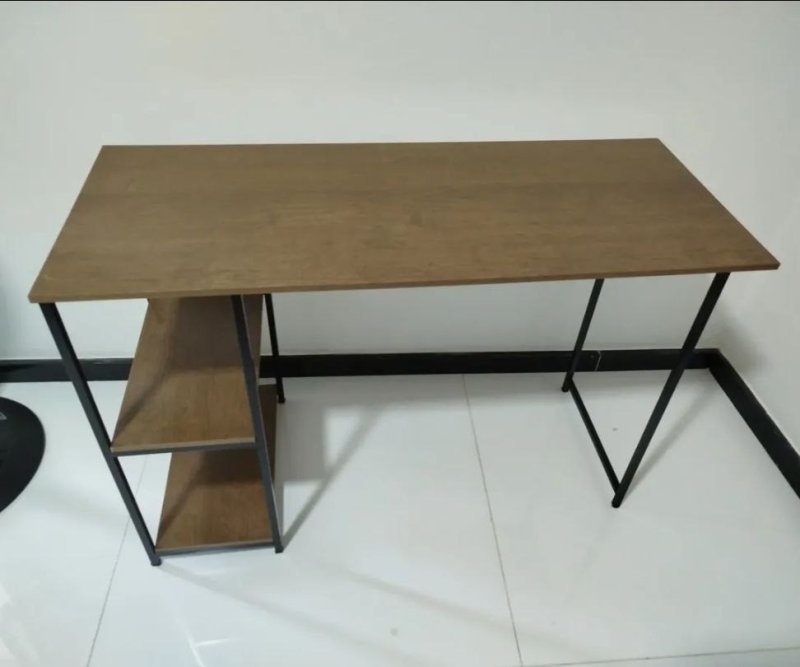 Escrivaninha Mesa Office Estudo Estilo Industrial Imbuia 1,10m KLM