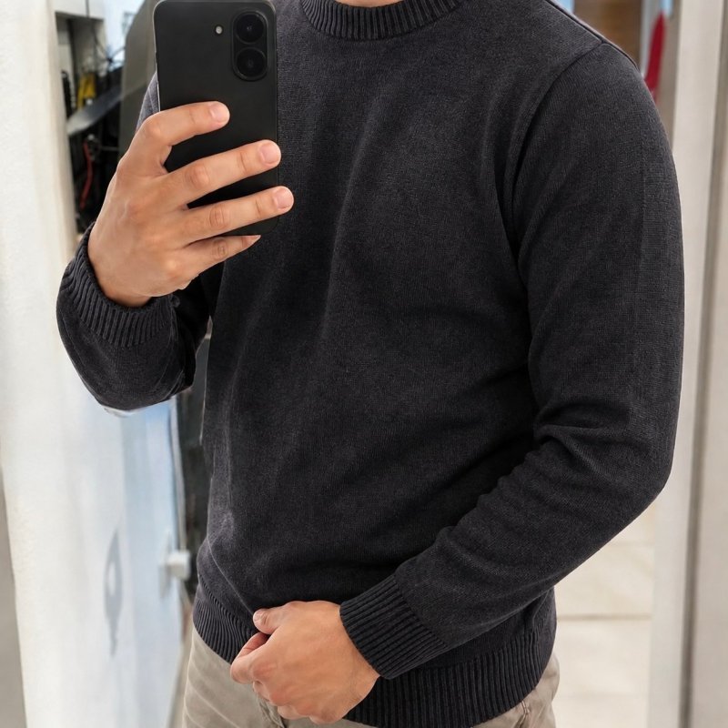Blusa De Frio Suéter Masculino Lã Tricot Malha Grossa Casual (P ao GG)
