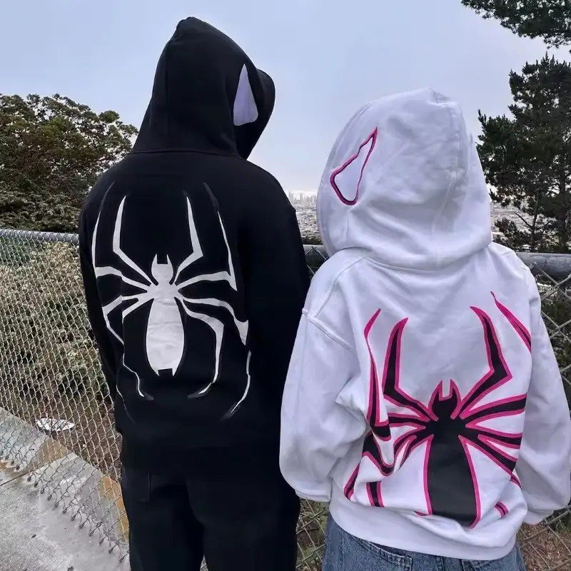 Kit Casal Blusa Moletom Algodão Spider Man Cut Namorados + Frete Grátis
