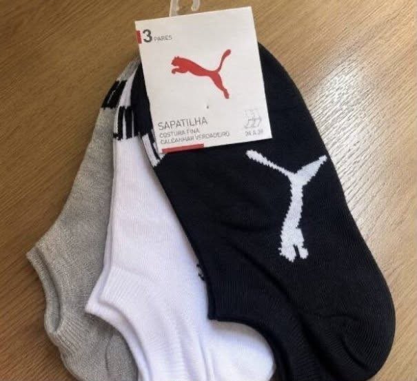 Kit 9 Pares Meias Puma Sapatilha Soquete Invisível Original