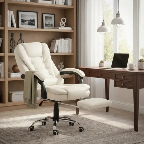 Cadeira De Escritório Itália Presidente Ergonômica Couro Sintético