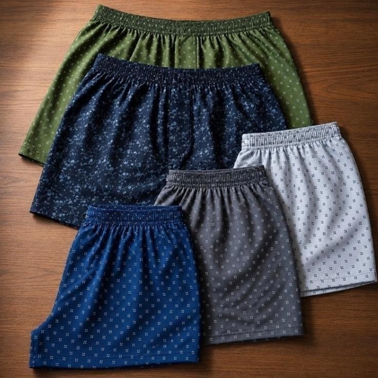 Kit 5 Cueca Samba Canção Short Masculino Pijama Conforto (P ao XGG)