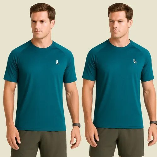 Kit 2 Camiseta Dry Masculina Fit Lupo Básica Academia
