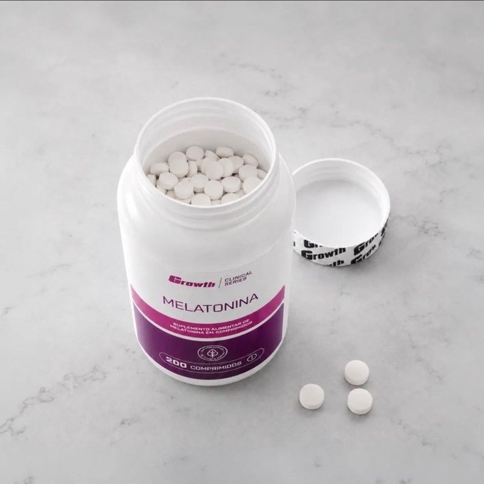 Melatonina 200 Cápsulas Growth Supplements + Frete Grátis