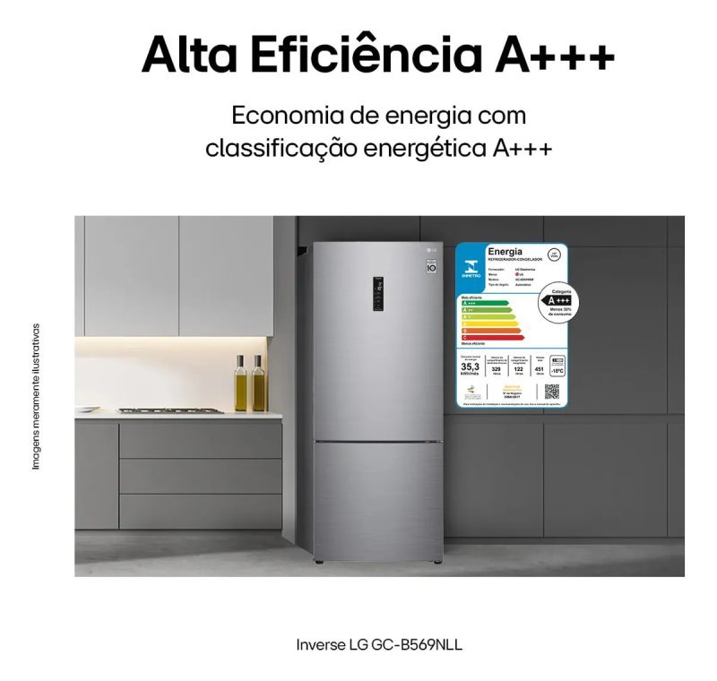 LG Frost Free Inverter 451L - Inox Look - Smart