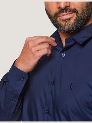 Camisa Ml Prado Reserva Marinho Liso M