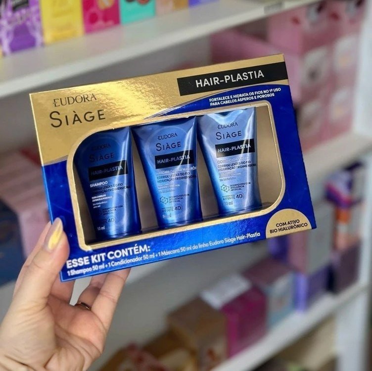 Kit Eudora Siàge Hair-Plastia Mini Shampoo 50ml + Condicionador 50ml + Máscara 50ml