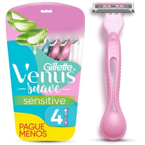Gillette Venus Suave Sensitive Aparelho de Depilação Descartável, 4 Un