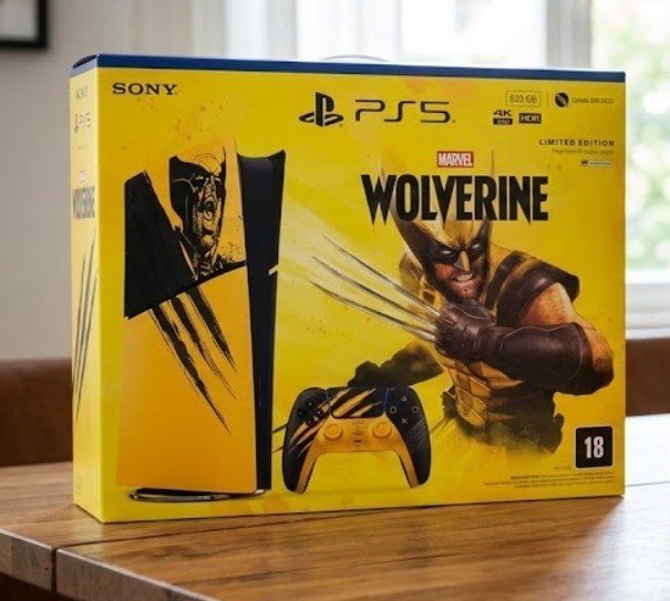 Bundle Console PlayStation 5 Digital Edição Limitada Marvel's Wolverine Battle Yellow