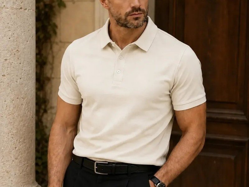 Camisa Polo Masculina Piquet Slim Manga Curta