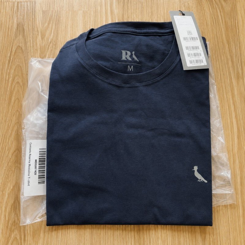 Camiseta Regular Essence Reserva Masculina Preto T-shirt Lisa