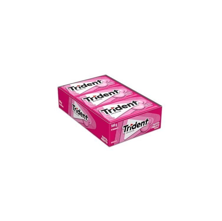 Chiclete Trident Tutti-frutti Sem Açúcar Caixa com 21 unid. de 8g