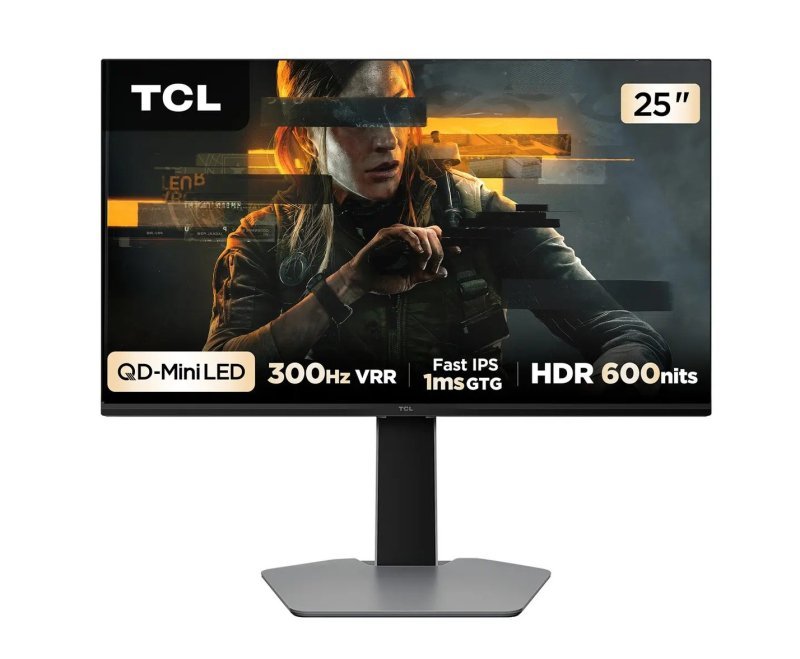 Monitor Gamer TCL 25 Polegadas QLED Mini LED Full HD G64 300Hz 1ms (GtG) Freesync HDR 600 nits