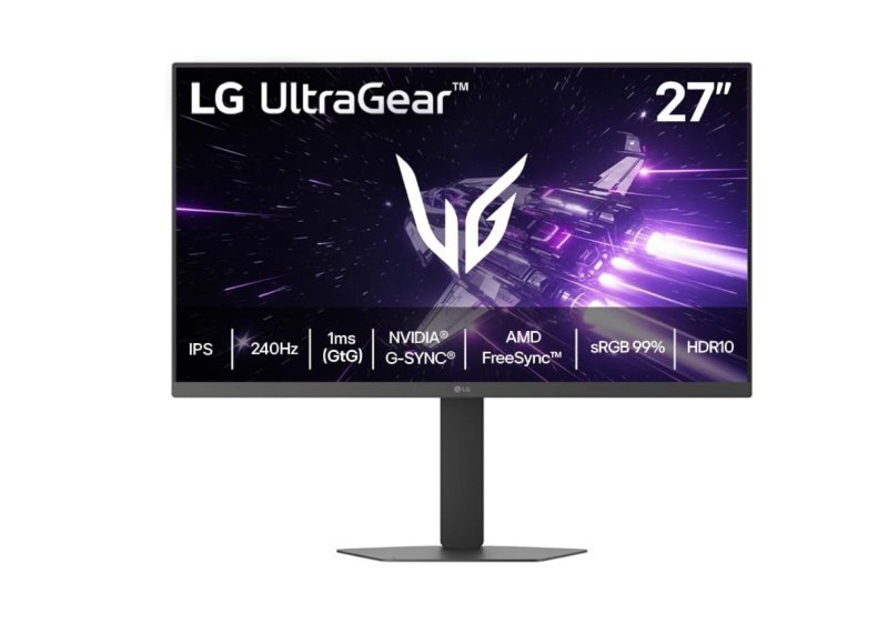LG UltraGear Monitor Gamer 27" IPS 240Hz 1ms (GtG) Full HD (1920x1080) sRGB 99%, Preto - 27G440A