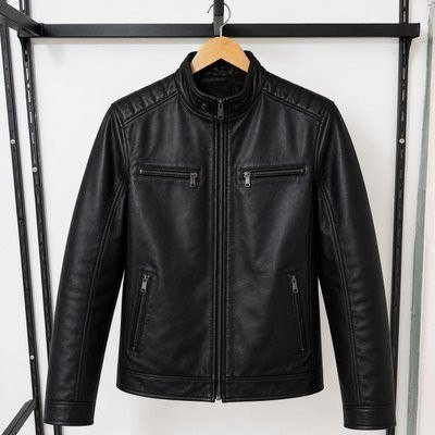Casaco De Couro Masculina Slim Promoção Frio Inverno