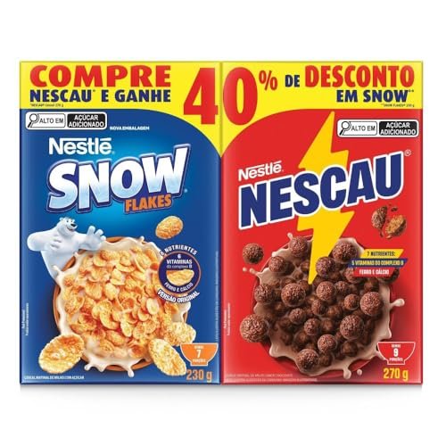 Kit Cereal Matinal Chocolate Nescau 210g + Snow Flakes 230g