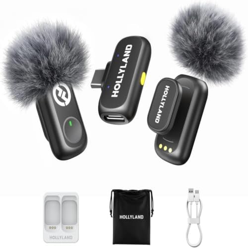 Hollyland LARK A1 Mini Duo USB-C – Microfone Sem Fio Mini