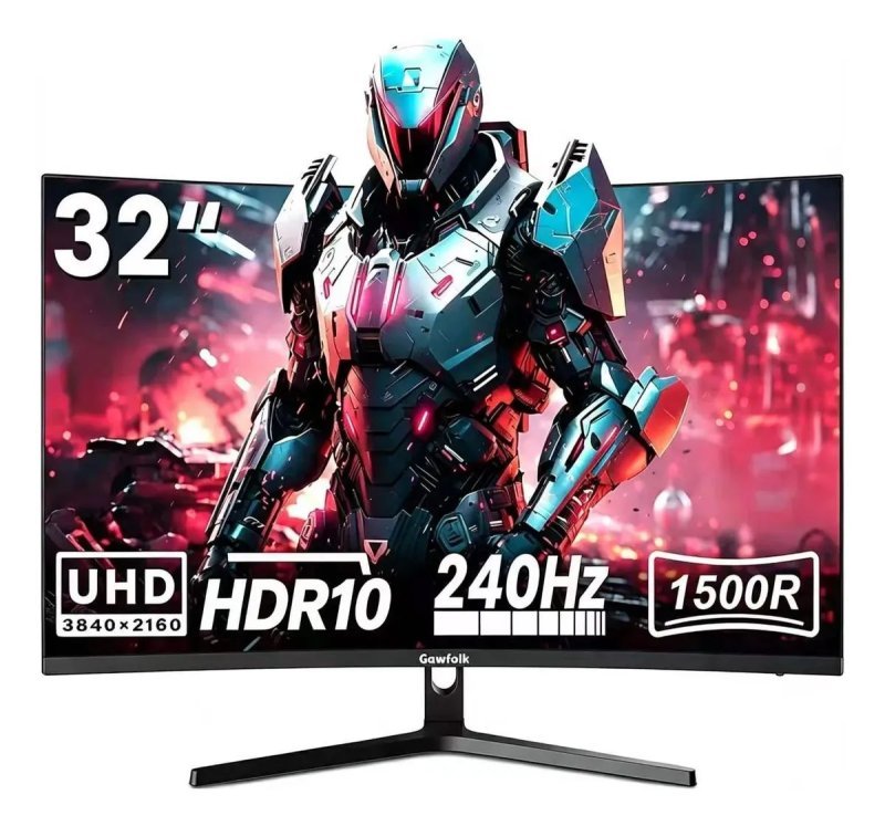 Monitor Gamer Curvo Gawfolk 32 4K UHD 240Hz
