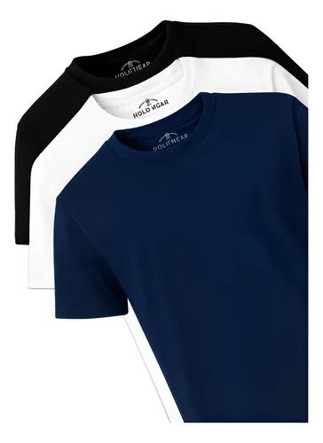 Kit 3 Camisetas Masculinas Polo Wear Sortido 1 M Liso
