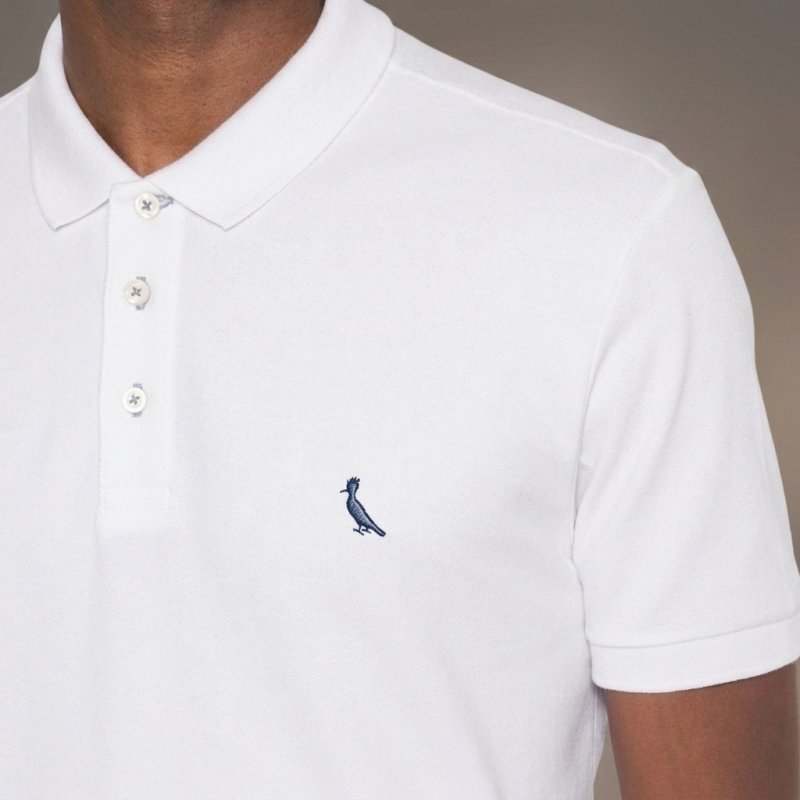Polo Masculina Piquet Básica - Branco