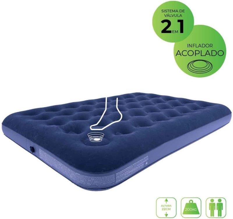 Colchão Inflável Casal O2Flow - Com Inflador Acoplado