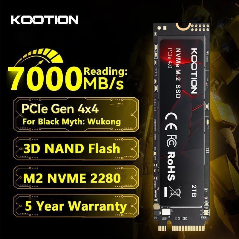 SSD 1TB NVME Kootion M2 7000MB/s PCIE 4.0X4